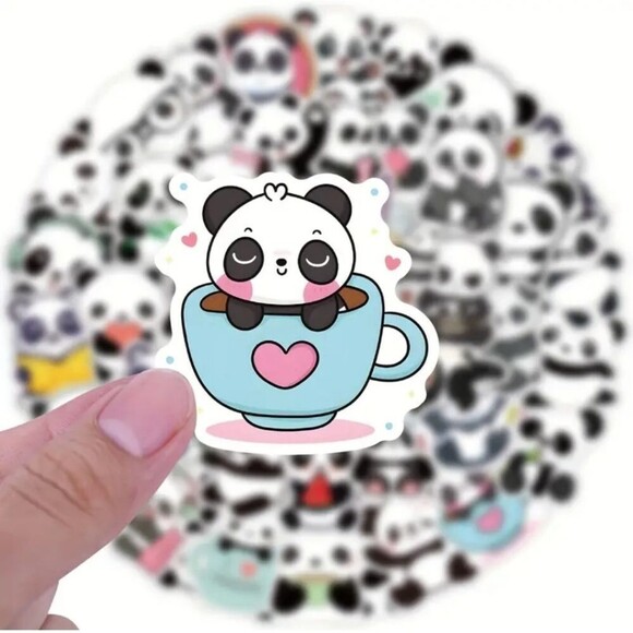 50pcs Panda bear Stickers, Waterproof Vinyl Stickers Decals For Laptop and more - Picture 3 of 6